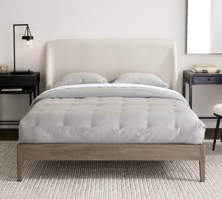 Pottery barn upholstered bed frame best sale