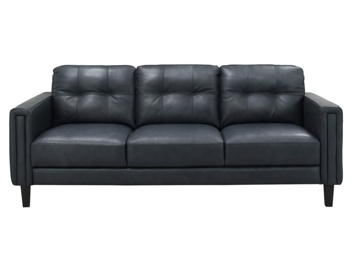 Raymour and deals flanigan leather sofa