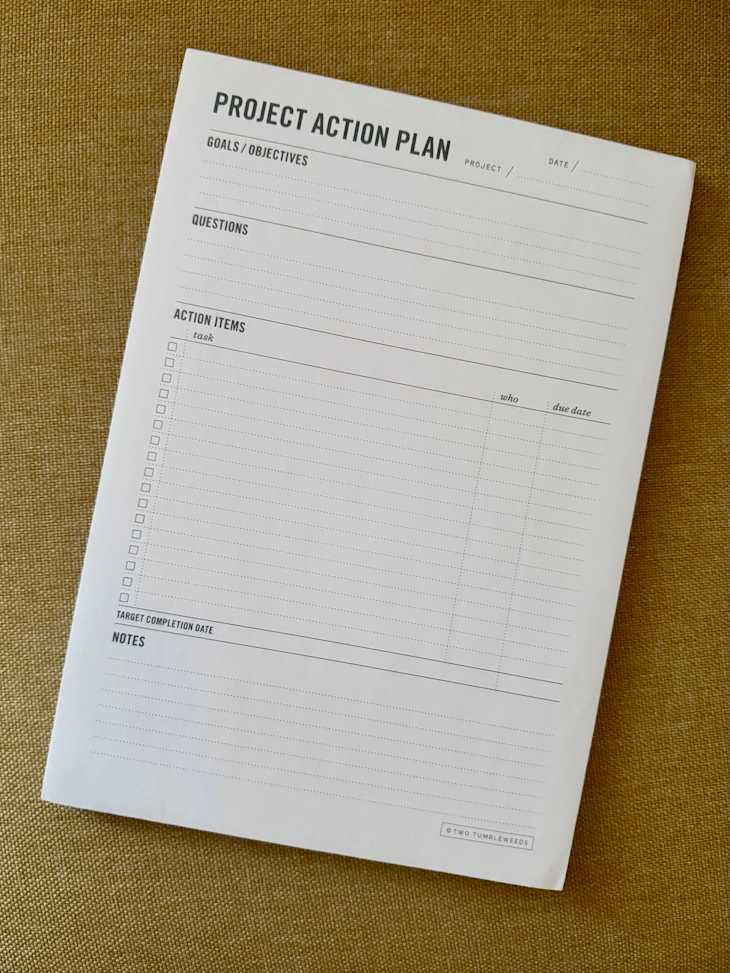 Get Organized with Two Tumbleweeds’ Project Planner Notepad | Apartment ...