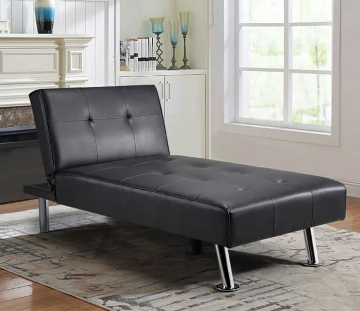 8 Stylish Futons Under 450 To Shop At Walmart Apartment Therapy   Walmart Bellamy Studios Convertible Faux Leather Futon