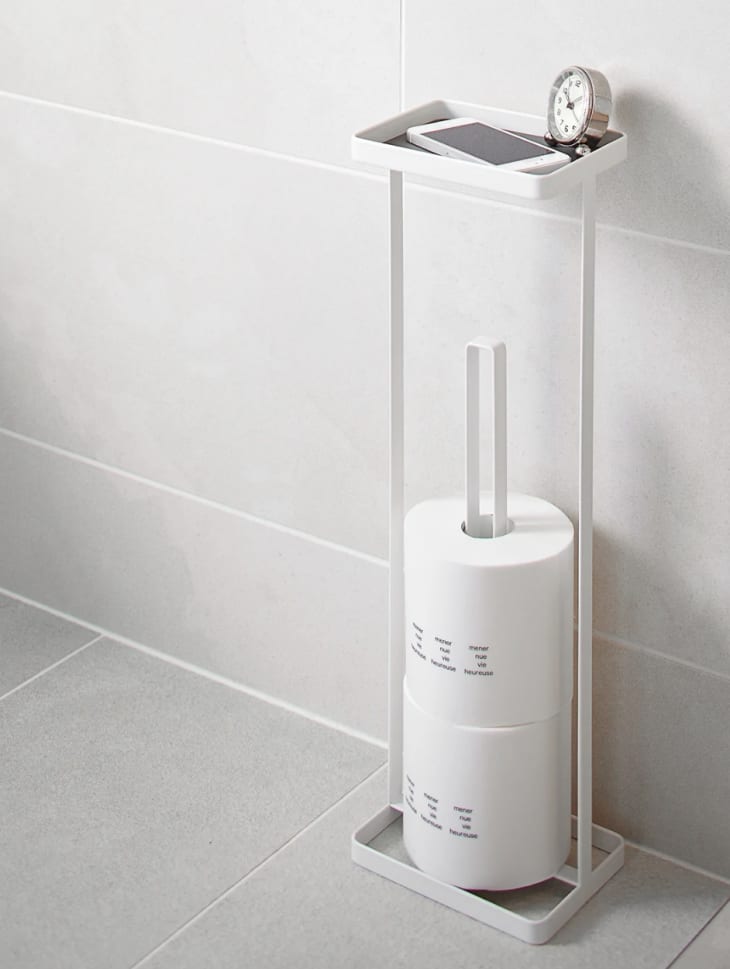 Yamazaki Tower Toilet Paper Stand I Tried It Apartment Therapy