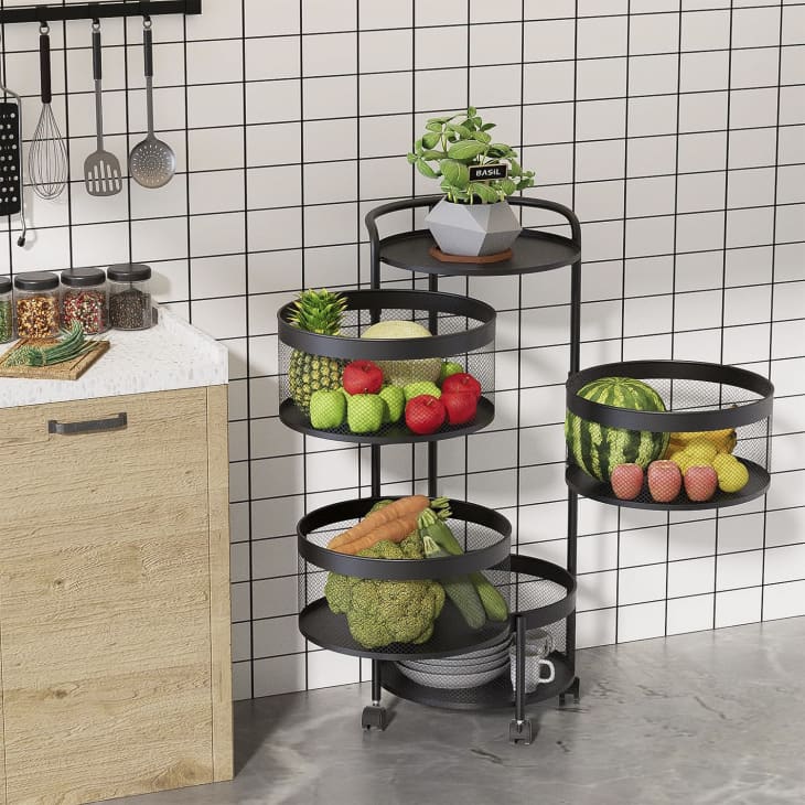 Multi tier rotating kitchen shelf sale