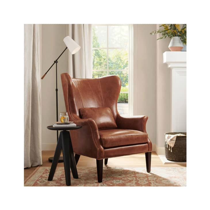 11 Best Wingback Chairs 2023 Leather Recliner Modern Apartment Therapy   Rejuvination Clinton Modern Wingback Leather Chair