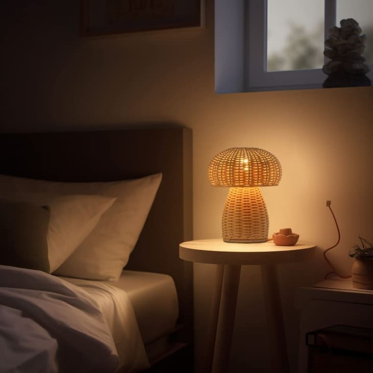 Product Image: Rattan Mushroom Table Lamp
