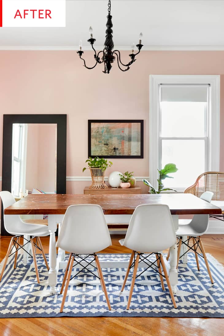 Before & After: A Dining Room That Proves Pink Can Do Anything ...