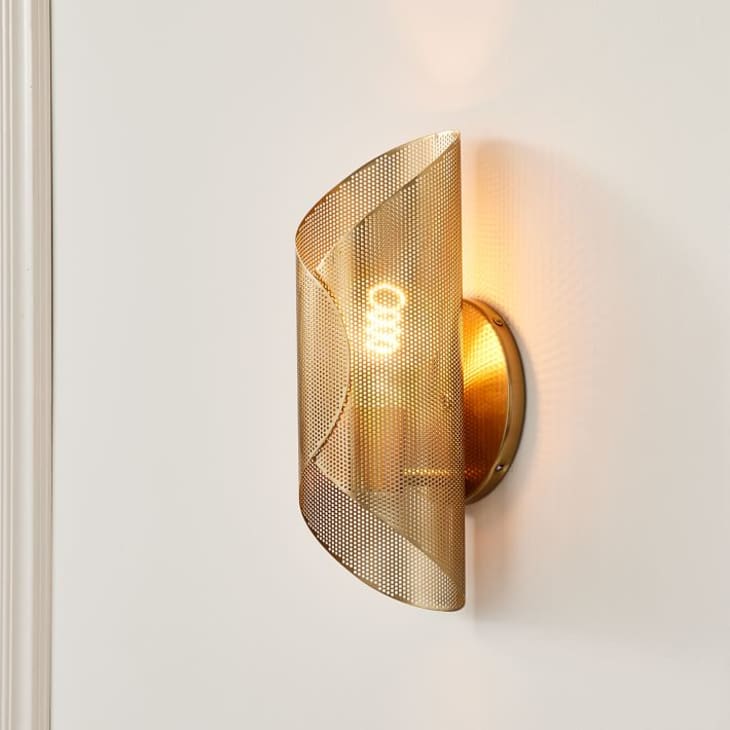 Curl Perforated Sconce at West Elm