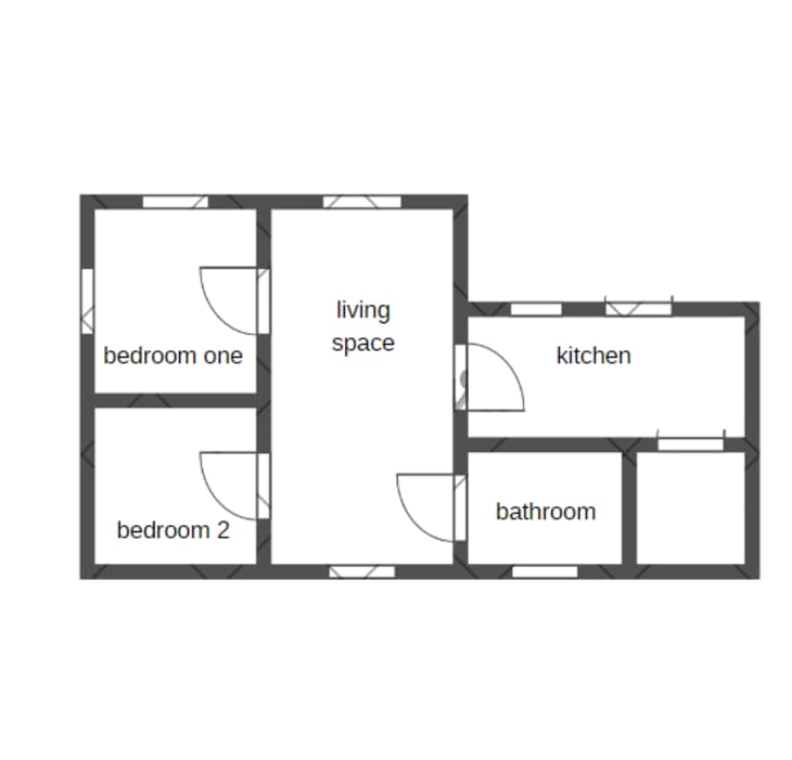 floor plan of dorm suite