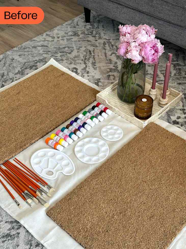 How to DIY the Cutest Doormat with Paint & Tape | Dorm Therapy