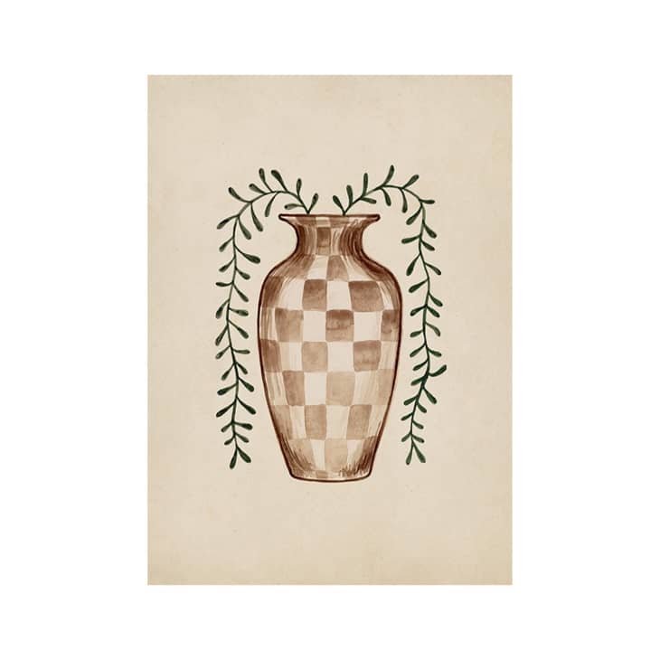Product photo of CHECKERED VASE POSTER
