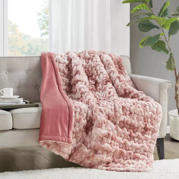 Product Image: Ruched Faux Fur Throw Blanket