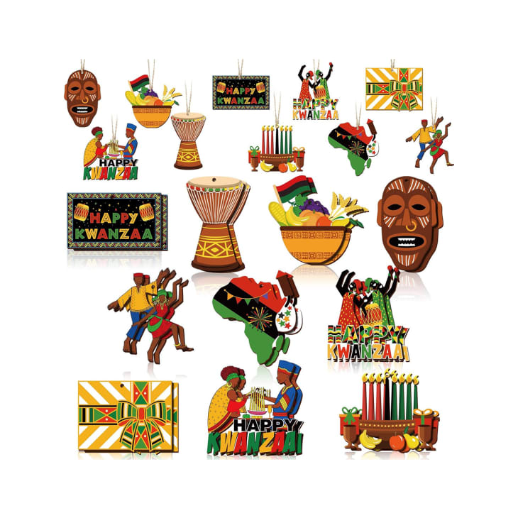 Product Image: 30 Pieces Kwanzaa Wooden Hanging Ornaments