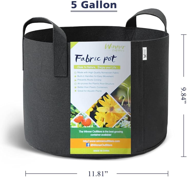 Product Image: Winner Outfitters 6-Pack 5 Gallon Grow Bags /Aeration Fabric Pots with Handles