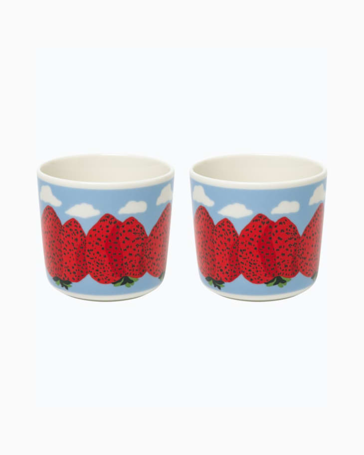 Product Image: Marimekko Mansikkavuoret Set of 2 Stoneware Coffee Cups