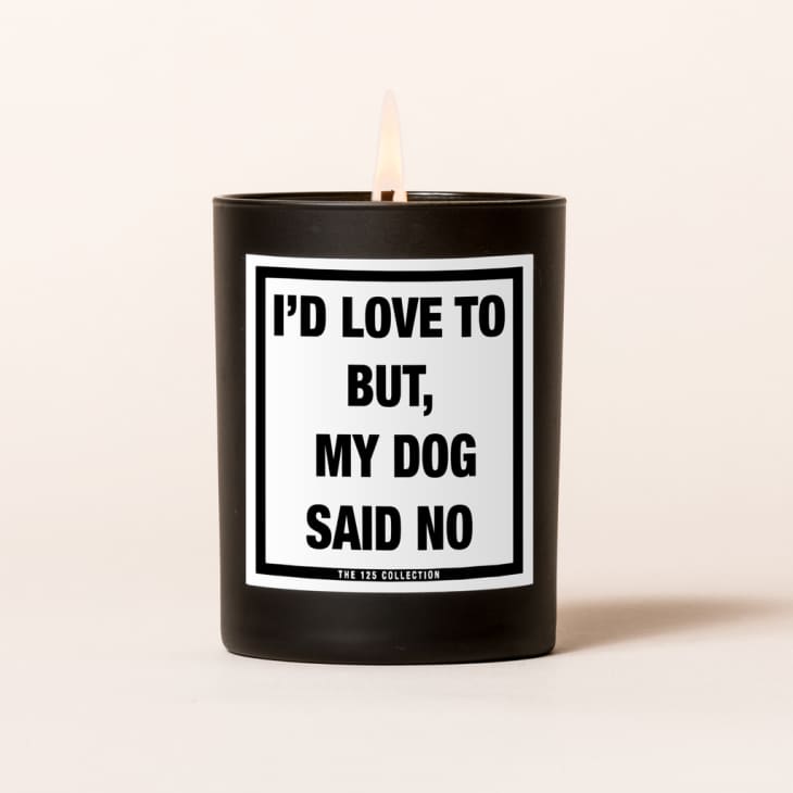 Product Image: "I'd Love To But, My Dog Said No" Candle