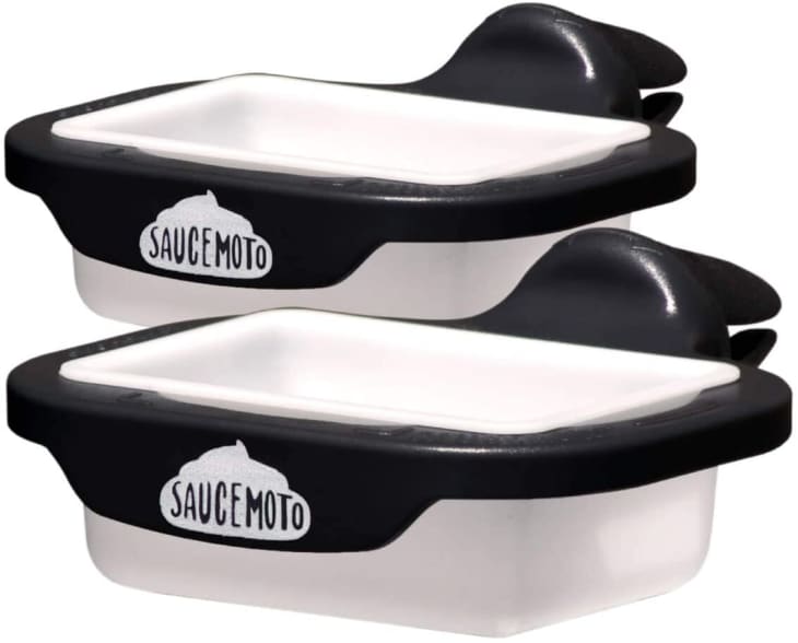 Saucemoto Dip Clip | An In-car Sauce Holder for Ketchup and 2 Pack, Black