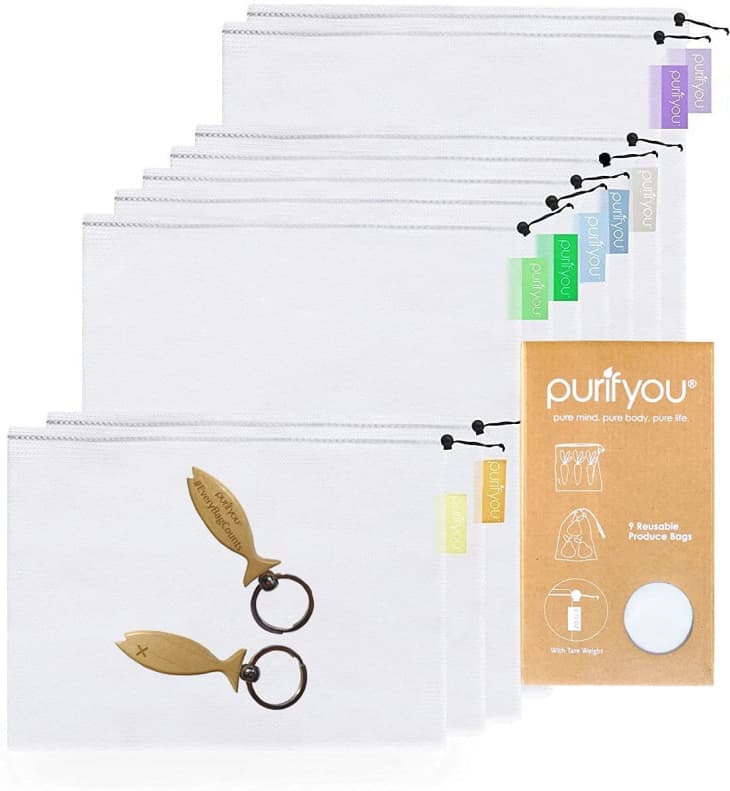 purifyou Premium Reusable Produce Bags at Amazon