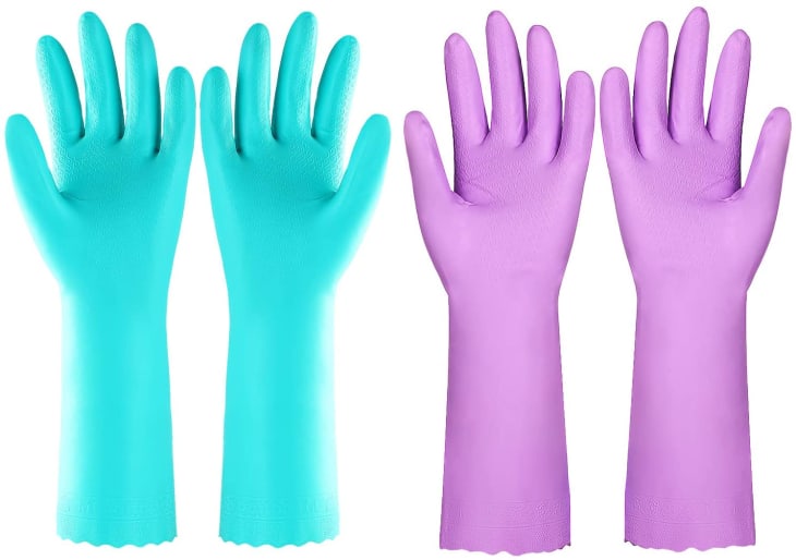 White dishwashing gloves clearance
