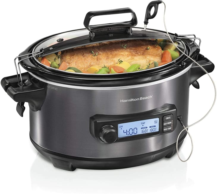Product Image: Hamilton Beach Portable 6-Quart Digital Programmable Slow Cooker With Temp Tracking Temperature Probe