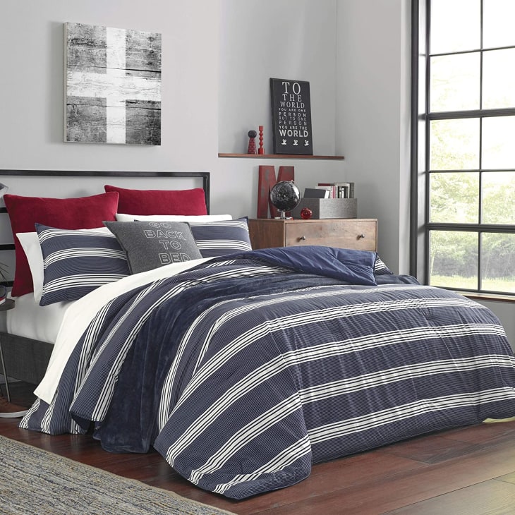 Nautica Home 100% Cotton Cozy & Soft, Durable & Breathable Striped Comforter at Amazon