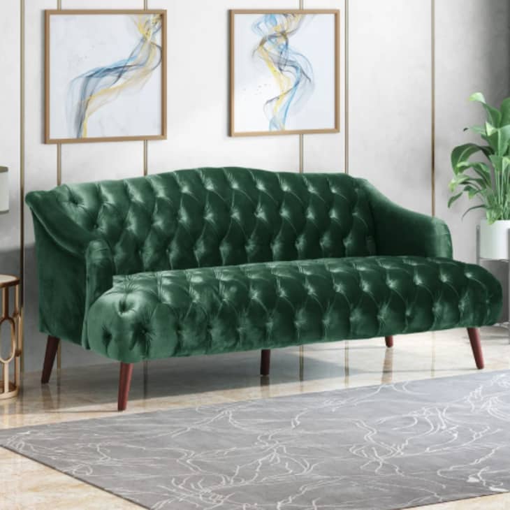 Product Image: Adelia Modern Glam Tufted Velvet Sofa