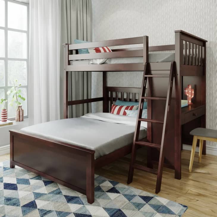 Product Image: Aderito Kids Twin Over Full Bunk Bed with Desk