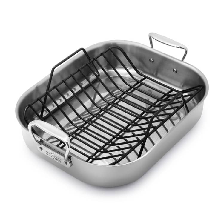 All-Clad Stainless Steel Roasting Pan with Nonstick Rack at Sur La Table