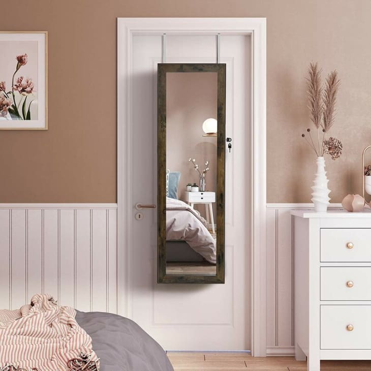 Askins Over The Door Mirror with Jewelry Armoire at Wayfair