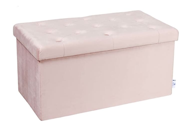 Product Image: B FSOBEIIALAO Pink Folding Storage Ottoman, Large