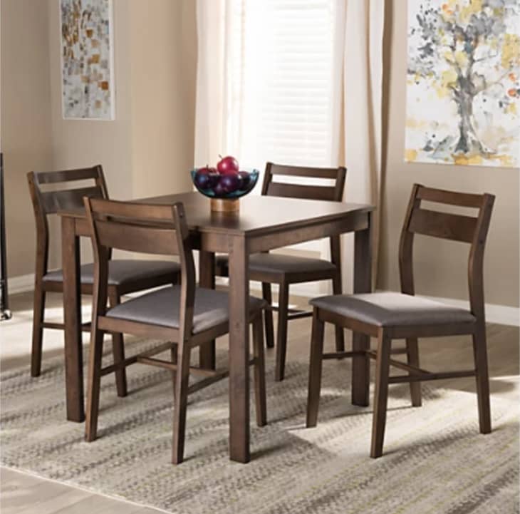 Baxton Studio Lovy Dining Table and 4 Chairs Set at Ashley