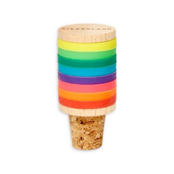 产品形象:Kikkerland 9件彩虹饮料标记和瓶塞套装