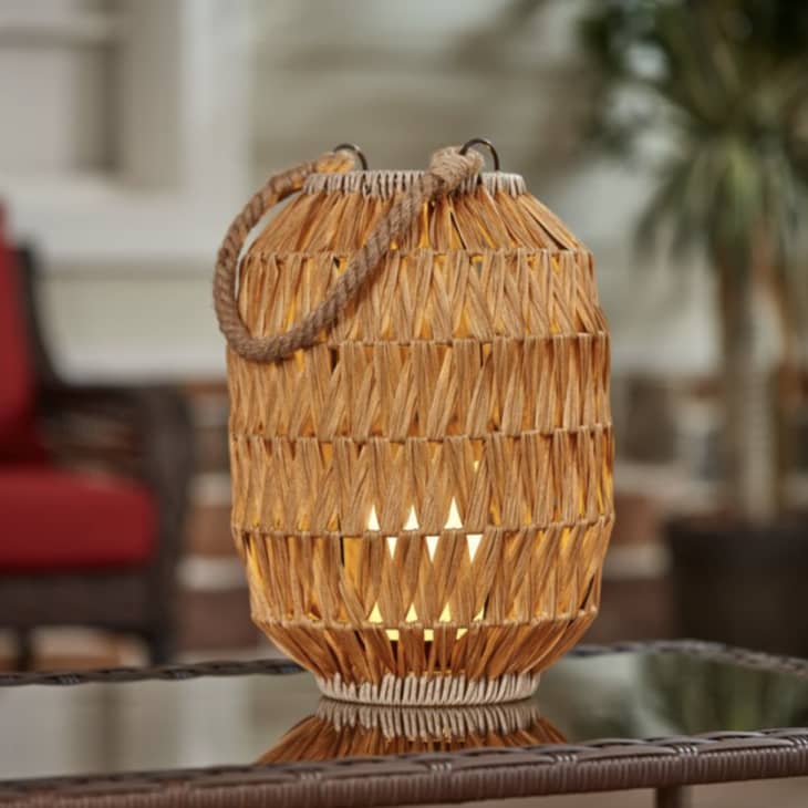 Product Image: Better Homes & Gardens Battery Powered Outdoor Yellow Rattan LED Lantern