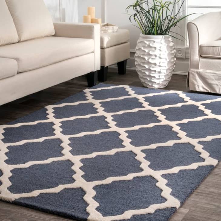 Blue Gray Moroccan 5' x 8' Area Rug at Rugs USA