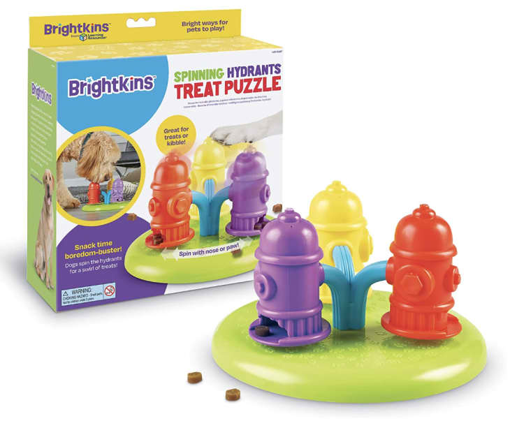 Brightkins Spinning Hydrants Treat Puzzle at Amazon