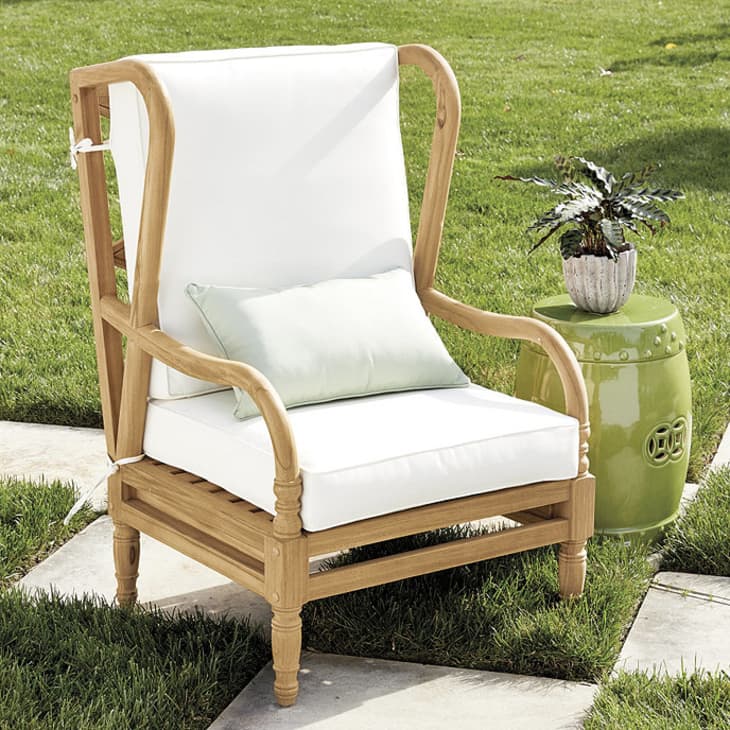 Ceylon Teack Wingback Patio Chair at Ballard Designs