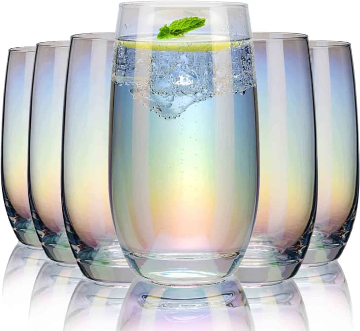Product Image: CUKBLESS Iridescent Drinking Glasses Set of 6