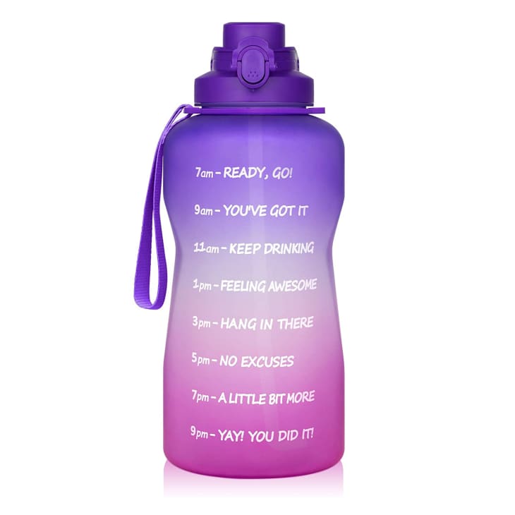 1-Gallon Water Bottle with Time Marker & Straw at Amazon