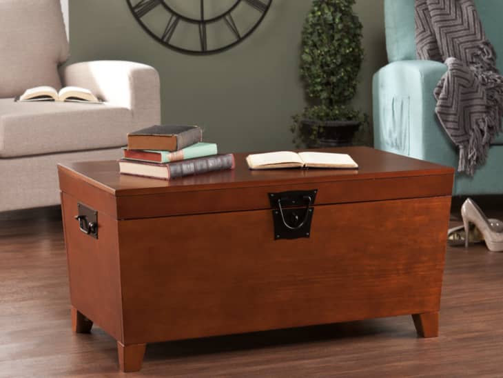 Copper Grove Liatris Trunk Oak Finish Wood Cocktail Table at Overstock