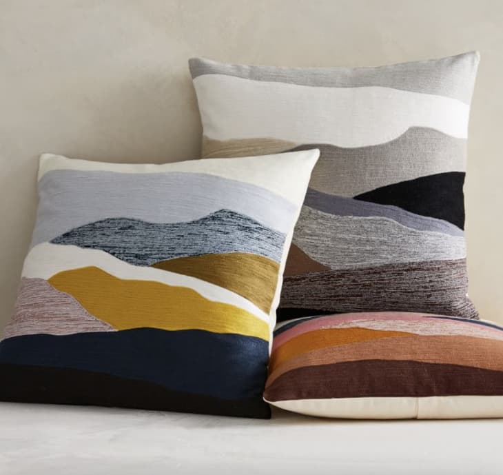Crewel Landscape Pillow Cover at West Elm