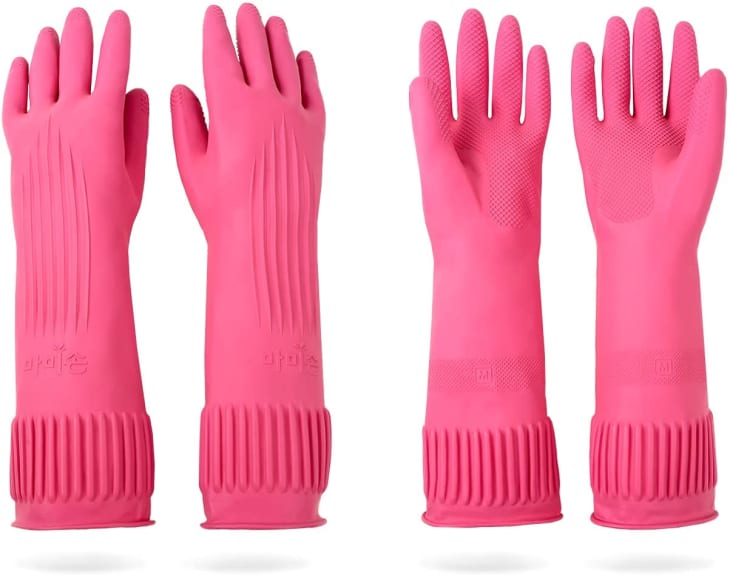 DABOGOSA Mamison Reusable Dishwashing Cleaning Rubber Gloves (2 Pairs) at Amazon