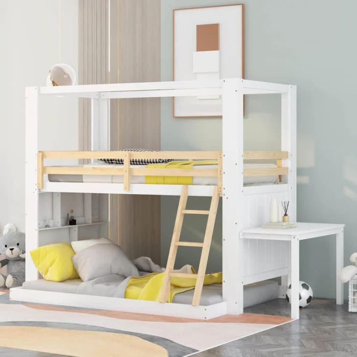 Product Image: Donetia Twin Over Full Standard Bunk Bed with Built-in-Desk
