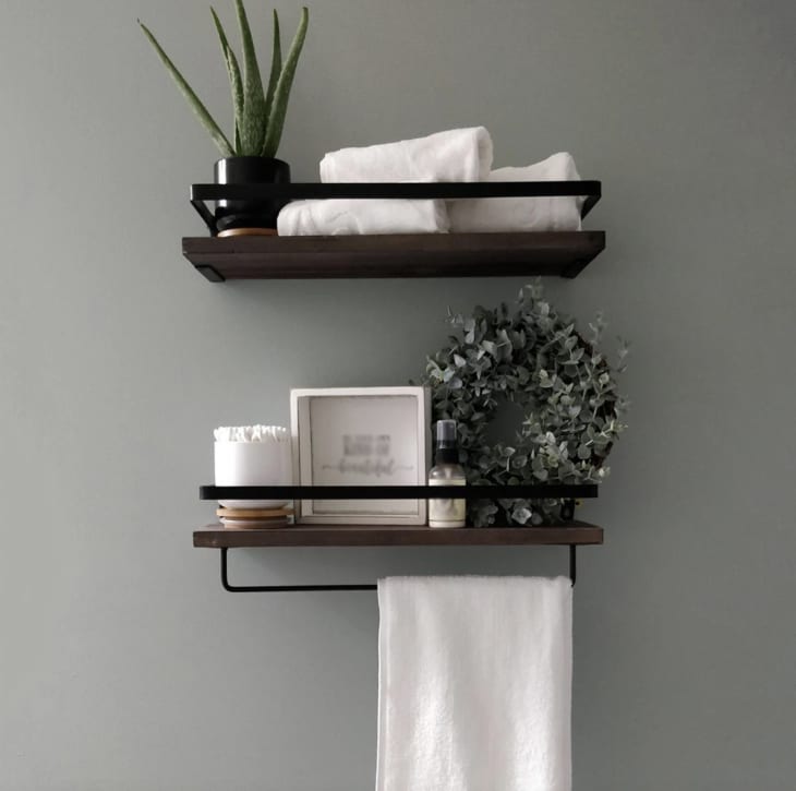 Product Image: Eco Rise Geometric Wall Mounted Wood Floating Storage Shelves, Set of 2