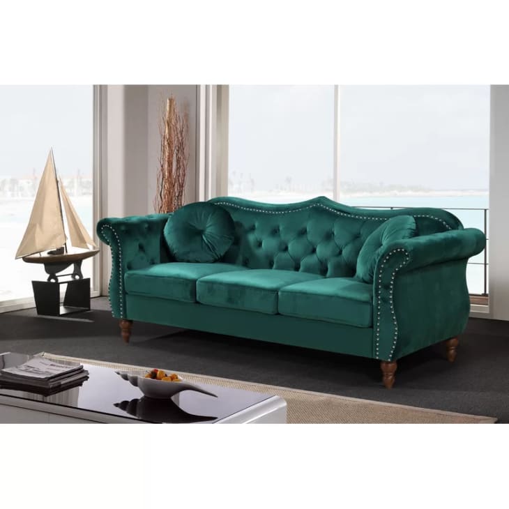 Product Image: Evianna Velvet Rolled Arm Sofa