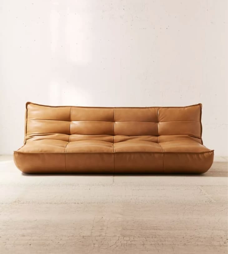 Greta Recycled Leather XL Sleeper Sofa at Urban Outfitters