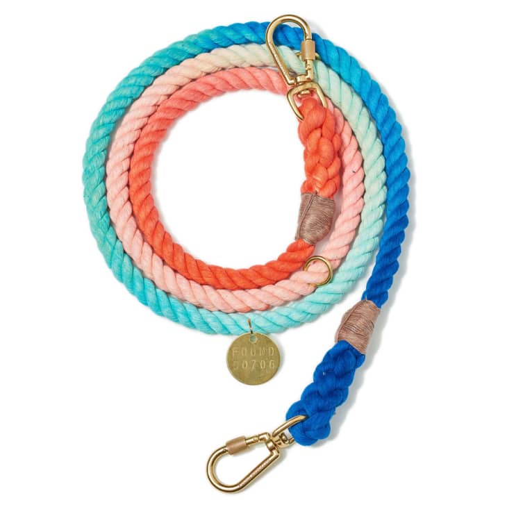 Sweet Pea Ombre Cotton Rope Dog Leash at Found My Animal
