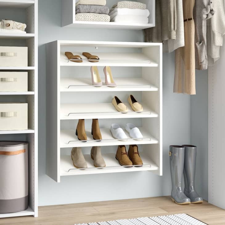 Home Indoor Bedroom Storage Space Organizer 3-Tier Natural Wood Shoe Shelf Rack 