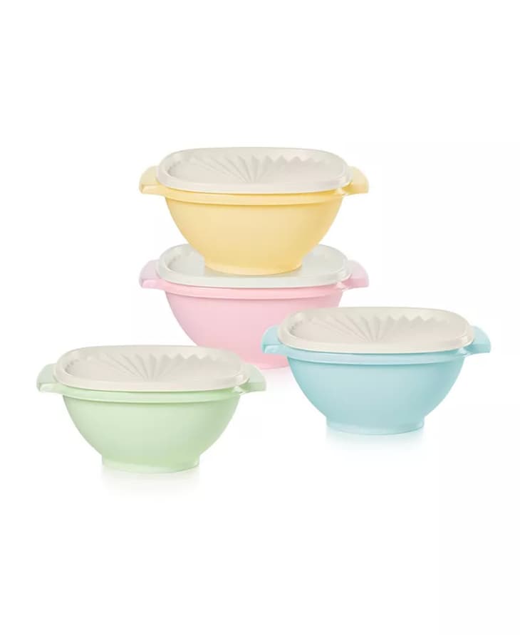 Tupperware Heritage Collection, 5.25 Cup Bowls with Starburst Lids, 4-Pack at Amazon