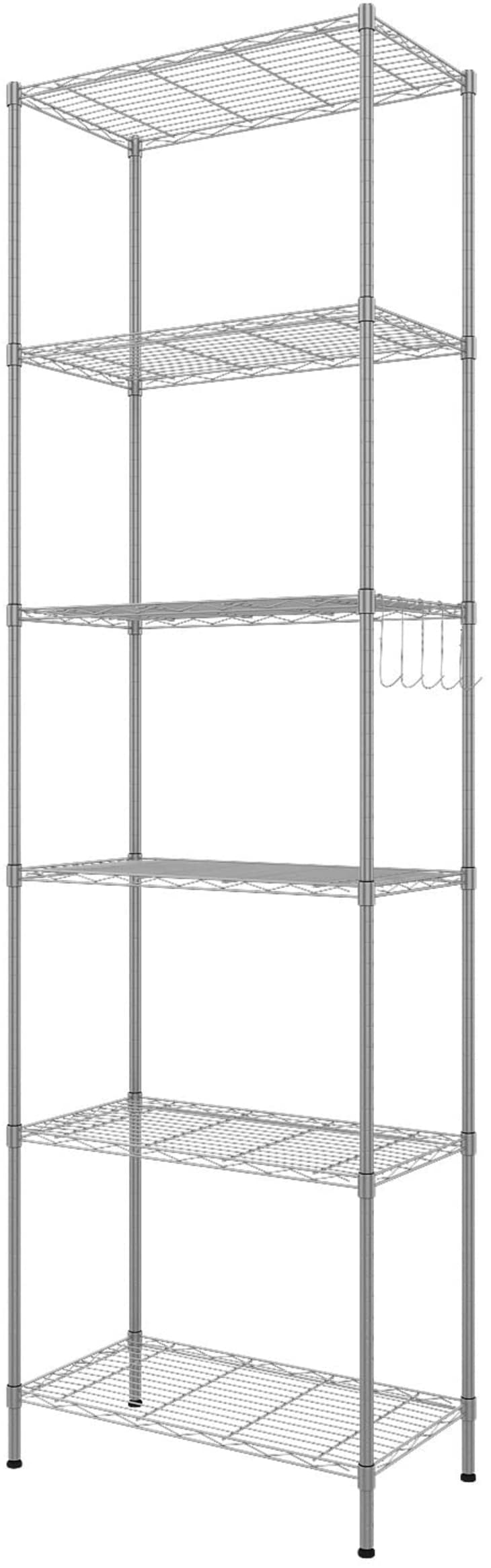Homdox 6-Tier Storage Shelf Wire Shelving Unit Free Standing Rack with Adjustable Leveling Feet at Amazon