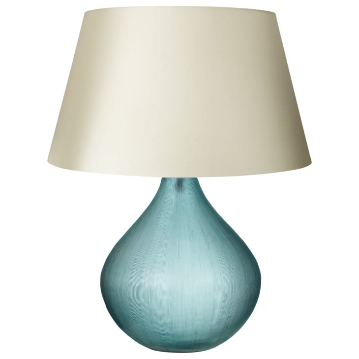 Emilion Glass Table Lamp - Blue Tourmaline at OKA
