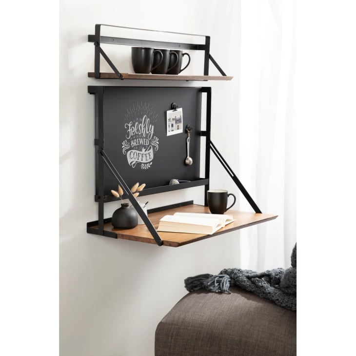 Kate and Laurel McAllister Wood and Metal Floating Desk with Chalkboard at Bed Bath & Beyond