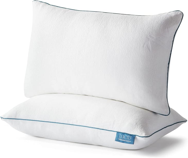 LUCID Premium Shredded Memory Foam Pillow 2-Pack at Amazon